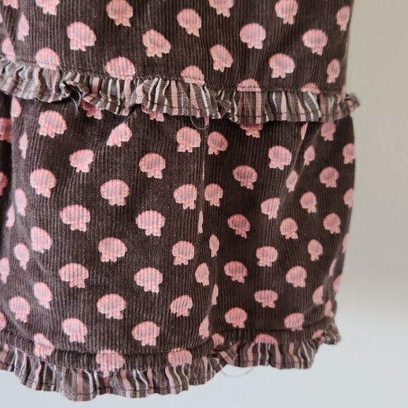 JACADI | Corduroy skirt jelly fish brown pink girls sz 12 - Picture 2 of 4